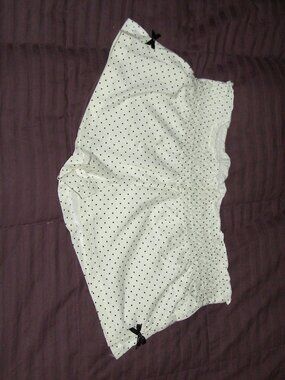NEW size M Mandee Pajama shorts White black polka dot